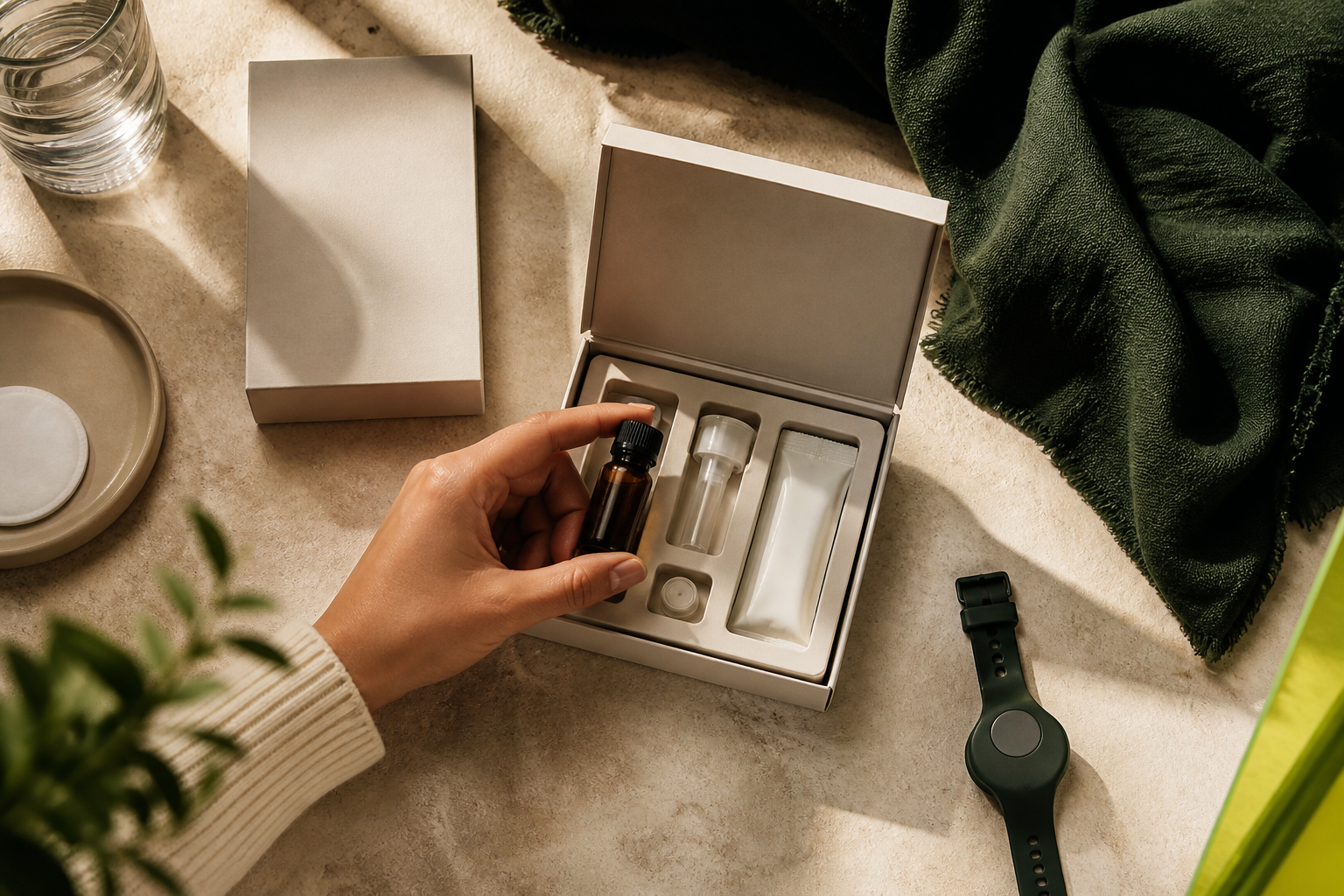 An at-home research kit and wearable ready for participant use